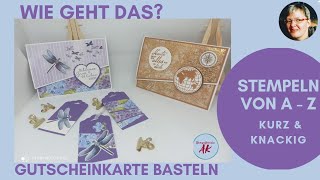 DIY Wie geht das Gutscheinkarte Anleitung  Kurz amp knackig  Stampin Up Gutscheinverpackung [upl. by Merkley651]