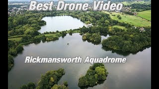 Rickmansworth Aquadrome Lakes Drone Aerial view footage  Britain from above [upl. by Benedicto789]