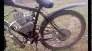 Обзор мотовелосипеда F8080cc Engine for bicycle [upl. by Tnilk]