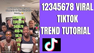 Tiktok 12345678 counting trend  how to do the viral 12345678 counting trend on tiktok tutorial [upl. by Enylekcaj]