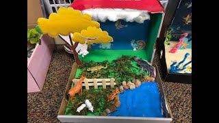 2nd Grade Science Diorama Project  Habitat of Animals [upl. by Warford]