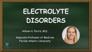 Electrolyte Disorders  Complete Lecture  Health4TheWorld Academy [upl. by Weinshienk]