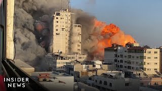 Dramatic Footage Shows Gaza Under Attack And Missiles Targeting Israel [upl. by Akram]