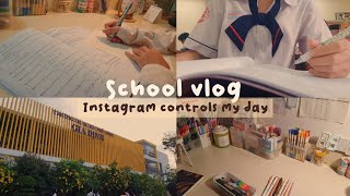 MỘT NGÀY ĐI HỌC CỦA MÌNH nhưng do instagram điều khiển  school vlog  jawonee [upl. by Publia]