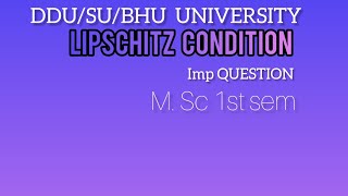 LIPSCHITZ CONDITION L02 LIPSCHITZ FUNCTION viral viralvideo youtube trending MATHS msc [upl. by Secor]