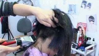 haircc haircut black long to gold bob makeover 01 haircut [upl. by Goines]