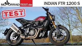 INDIAN FTR 1200 S  TEST deutsch [upl. by Schwitzer528]