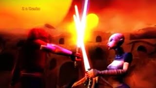 Star Wars Plo Koon vs Asajj Ventress [upl. by Kerr]