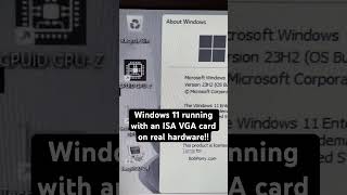 Windows 11 running with an ISA VGA card on real hardware [upl. by Annahsat]