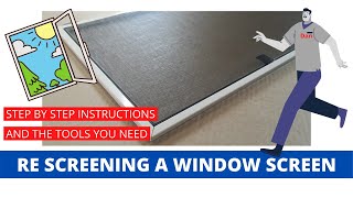 Window Screen ReScreening Project [upl. by Idnic307]