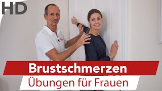 Brustschmerzen Übungen für Frauen  Schmerzen in der Brust  Faszien  Faszientraining [upl. by Akla]