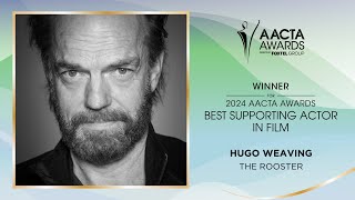 Hugo Weaving The Rooster wins the AACTA Award for Best Supporting Actor in Film [upl. by Ydorb]