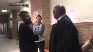 Fugitive Rabbi Berlands supporters clash with his lawyer [upl. by Blessington]