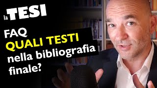 Faq QUALI testi nella BIBLIOGRAFIA FINALE [upl. by Ahsyek]