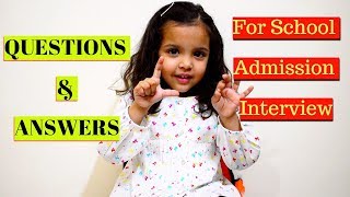 School Admission Interview Question amp Answers for KidsPreparation ampTips For School InterviewIndia [upl. by Mloclam314]