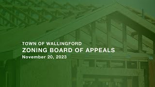 Zoning Board of Appeals  Regular Meeting  Monday November 20 2023 [upl. by Erikson]