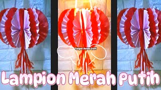 Cara membuat lampion dari kertas  Hiasan Lampion Kemerdekaan idekreatif lampion diy kerajinan [upl. by Naerb]