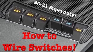 How to wire in Upfitter switches 20172021 Stock Auxilary switches with Easy Installation [upl. by Odnalro]