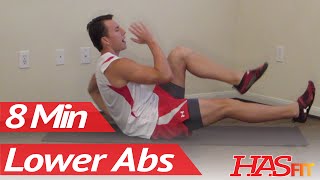 8 Minutes Lower Ab Workout  HASfits Lower Abdominal Exercises  Work Out Lower Abs [upl. by Animrac]