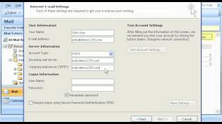 How to setup a POPIMAP email account in Microsoft Outlook 20072010 [upl. by Nellie244]