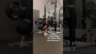 Road to 5 plates Week 7 shorts squat gymmotivation [upl. by Carleen]