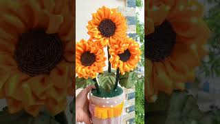 Girasoles eternos hecho a mano con mucho Amor tutorial completo abajodiy rosas flowers [upl. by Silden]