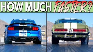 We Drag Race A New and Classic Ford Shelby Mustang GT500 To See What 50 Years Of Progress Makes [upl. by Acinoda913]