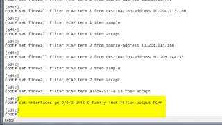 How To Create PCAP Packet Capture on a JSeries or SRX Branch Device [upl. by Naawaj]