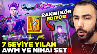 YENÄ° 7 SEVÄ°YE YILAN AWM VE NÄ°HAÄ° SET GELDÄ° ðŸ˜® RAKÄ°BÄ° KÃ–R EDEN Ã–LÃœM VURUÅžLU AWM  PUBG MOBILE [upl. by Lavinia]