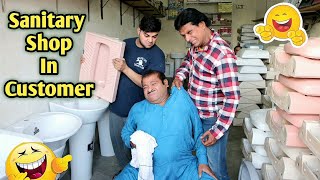 standup comedy  Sanitary Shop In Customer  Funny Faisalabad tasleemabbas ranaijazfunnyvideo [upl. by Enalahs137]