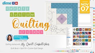 Create Custom Quilting Designs  Software Success [upl. by Rives630]