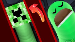 Slitherio Minecraft Creeper Skin Mod Sneaky Snake  Epic Slitherio Gameplay [upl. by Omiseno262]