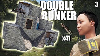 I Lived in the most Mathematically Efficient Double Bunker Base in Rust [upl. by Eirojam]