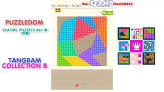 Puzzledom  Tangram Collection B Level 51  100  Walkthrough [upl. by Meave]