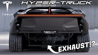 TESLA CYBERTRUCK HYBRID HARDCORE Modified Bodykit Concept by Zephyr Designz 4K [upl. by Sitarski]