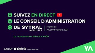 Conseil dadministration de SYTRAL Mobilités  03102024 [upl. by Eessej108]