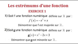 Fonction majorée fonction minorée exercice 1 [upl. by Borras]