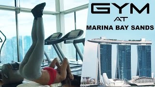 GYM at Marina Bay Sands in 4K  Singapore  Banyan Tree Fitness Club [upl. by Olzsal]