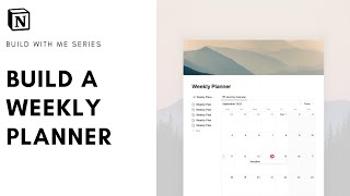 How to Build Weekly Planner in Notion   free template [upl. by Nylodnewg259]