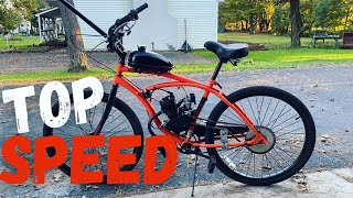 Top Speed Test 80cc Motorized Bicycle [upl. by Aurie251]