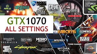 GTX 1070 Ryzen 5 3600 Test In 21 Games in 2021 All Settings Tested [upl. by Erdnaet]