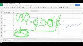Time Series Forecasting with Google Sheets part 1 of 4 [upl. by Gerk]
