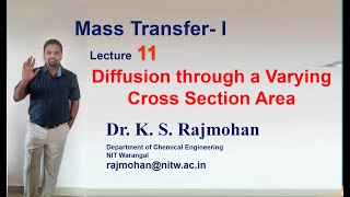 Mass TransferI L11 Steady State vapour diffusion from a varying Surface Area Derivation [upl. by Cortie728]