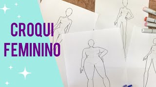 Croqui Feminino de Maneira Fácil✍🏻✨ [upl. by Maureene]