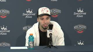 Jose Alvarado on tough loss to Miami  Pelicans Postgame 21022 [upl. by Zoila]