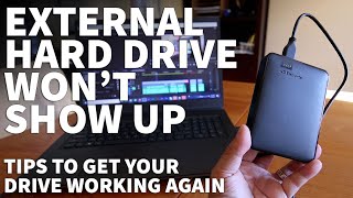 How to Fix External Hard Drive Not Showing Up In My Computer  Hard Drive Not Detected On Windows 10 [upl. by Yentiw]