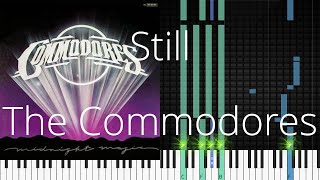 🎹 Still The Commodores Synthesia Piano Tutorial [upl. by Ecinue]