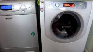 Hotpoint Aqualtis AQ9D69I washing machine and CTD85 tumble dryer [upl. by Schluter]