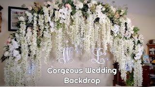 DIY 10 ft Wedding Floral DecorPhoto Backdrop [upl. by Heyward]