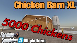 Chicken Barn XL  FS22 mod for all platforms [upl. by Aissert]